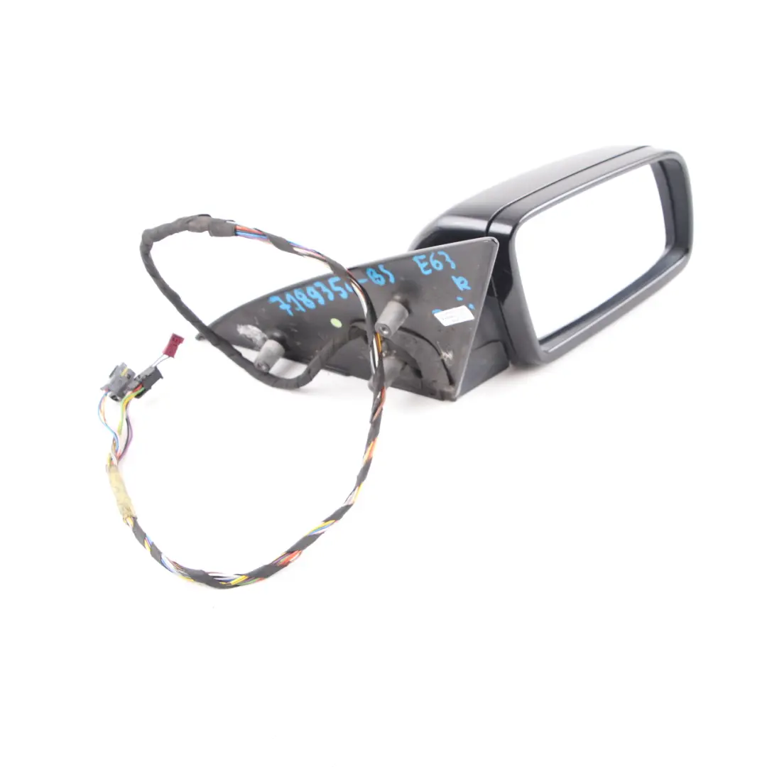 Wing Mirror BMW E63 E64 Heated Auto Dip Right O/S Black Sapphire Metallic - 475 to with Part number 7189354 Wing Mirror BMW E63 E64 Heated Auto Dip Right O/S Black Sapphire Metallic - 475 - SKU rhd-7189354-BS - Part number 7189354