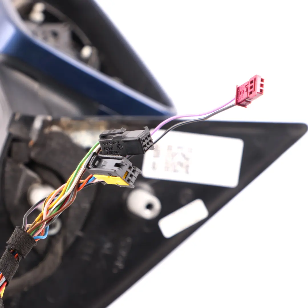 Wing Mirror BMW E63 E64 Heated Auto Dip Left N/S Mystic Blue Metallic A07 to with Part number 7189355 Wing Mirror BMW E63 E64 Heated Auto Dip Left N/S Mystic Blue Metallic A07 - SKU rhd-7189355-MYS - Part number 7189355