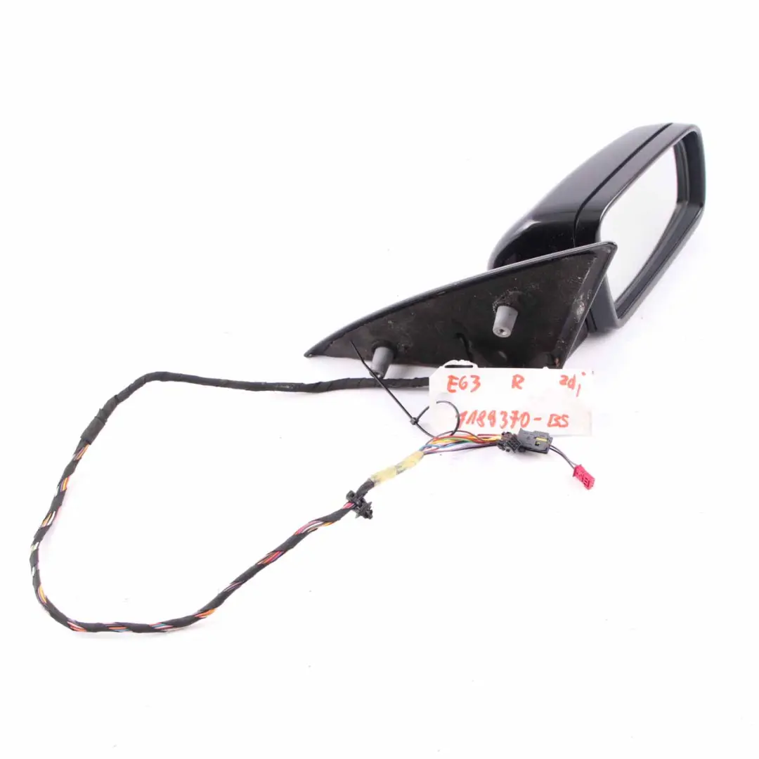 Wing Mirror BMW E63 E64 N52 N62 Auto Dip Power Fold M Sport Right Black Sapphire to with Part number 7189370 Wing Mirror BMW E63 E64 N52 N62 Auto Dip Power Fold M Sport Right Black Sapphire - SKU rhd-7189370-BS - Part number 7189370