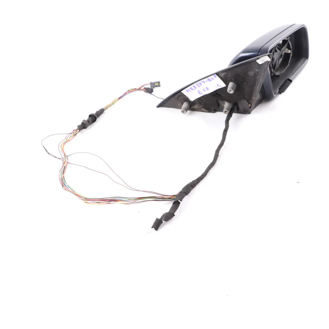  Wing Mirror BMW E63 E64 Auto Dip High Gloss LED O/S Right Blue Onyx Metallic - SKU rhd-7189374-BLO - Part number 7189374