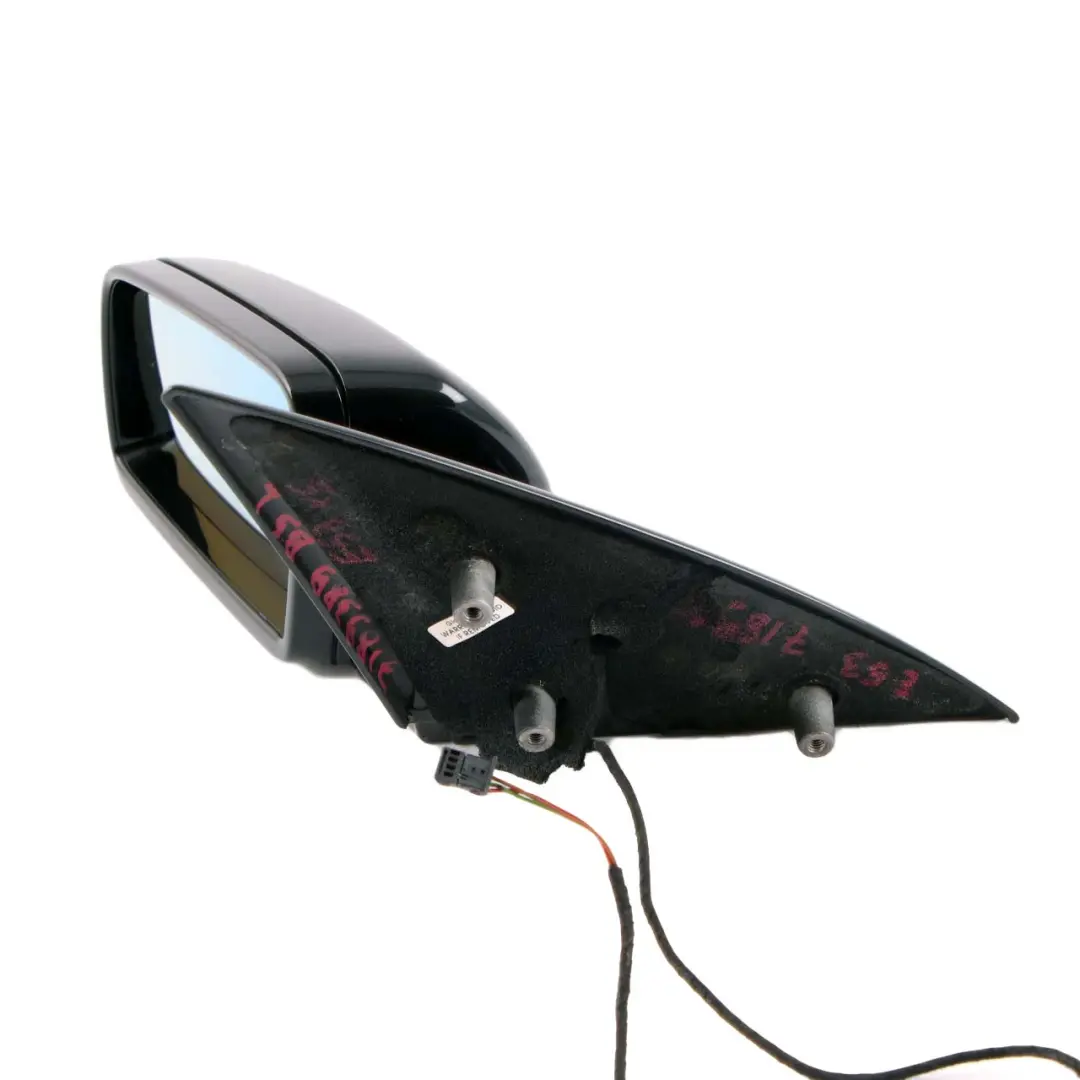 BMW 6 Series E63 E64 Heated Left Wing Mirror N/S Black Sapphire Metallic 475 - SKU rhd-7189389-BS - Part number 7189389