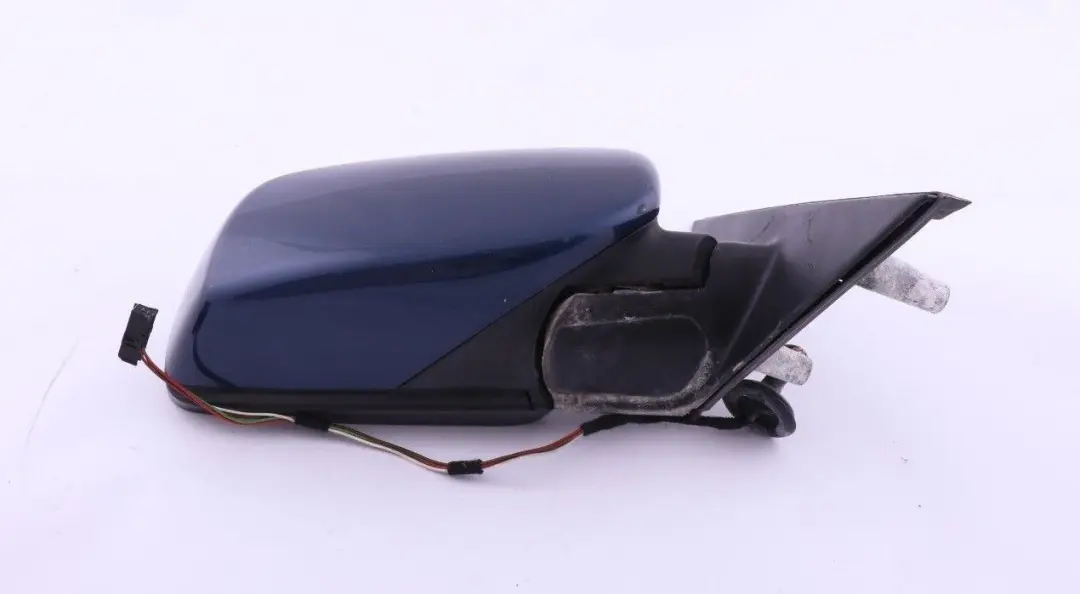 BMW 5 Series E60 E61 Heated Right Wing Mirror O/S Mysticblau Blue Metallic - SKU rhd-7189486-MYS - Part number 7189486