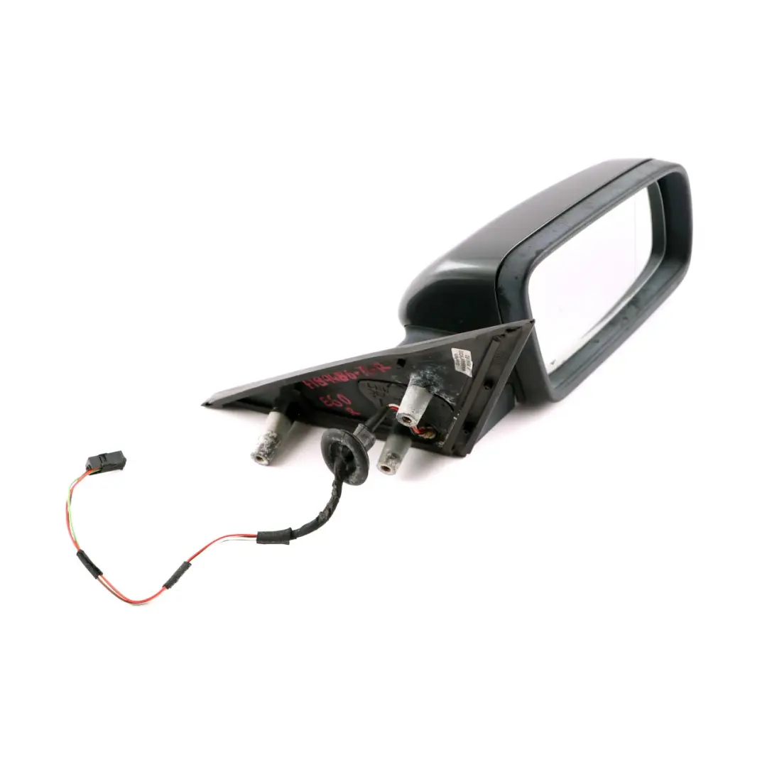 BMW 5 E60 E61 Heated Right Wing Mirror O/S Titangrau Metallic Titanium Grey - SKU rhd-7189486-TGR - Part number 7189486