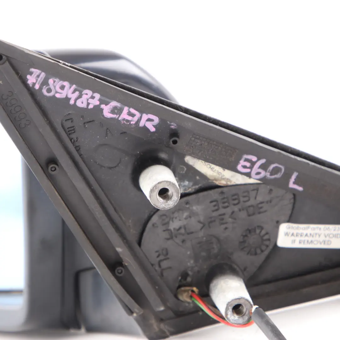  Wing Mirror BMW E60 E61 Heated Left N/S Carbonschwarz Carbon Black 416 - SKU rhd-7189487-CAR - Part number 7189487