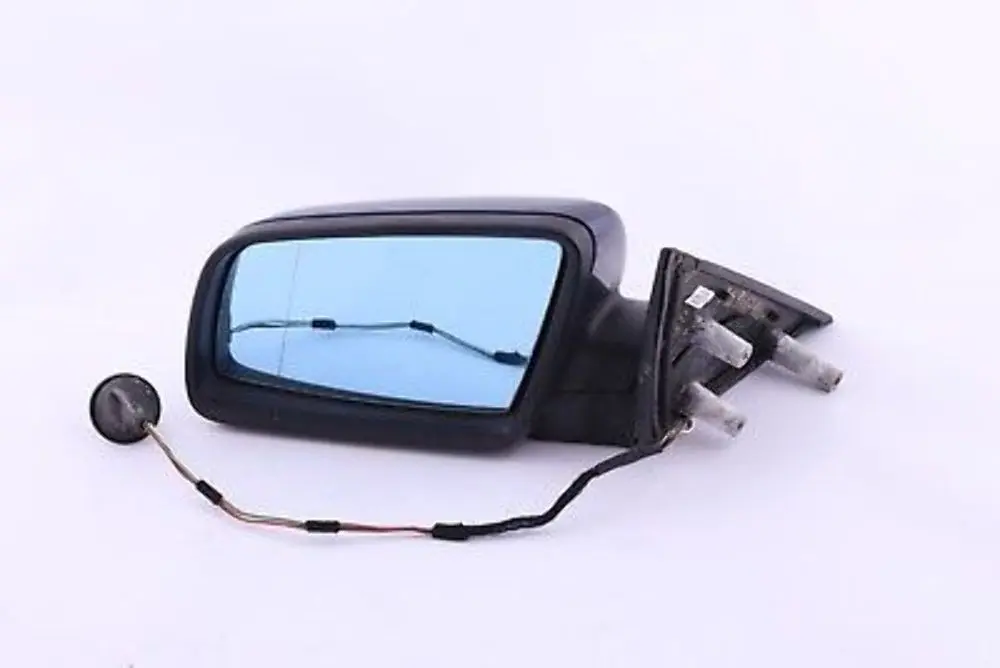 BMW 5 Series E60 E61 Heated Left Wing Mirror N/S Mysticblau Blue Metallic - A07