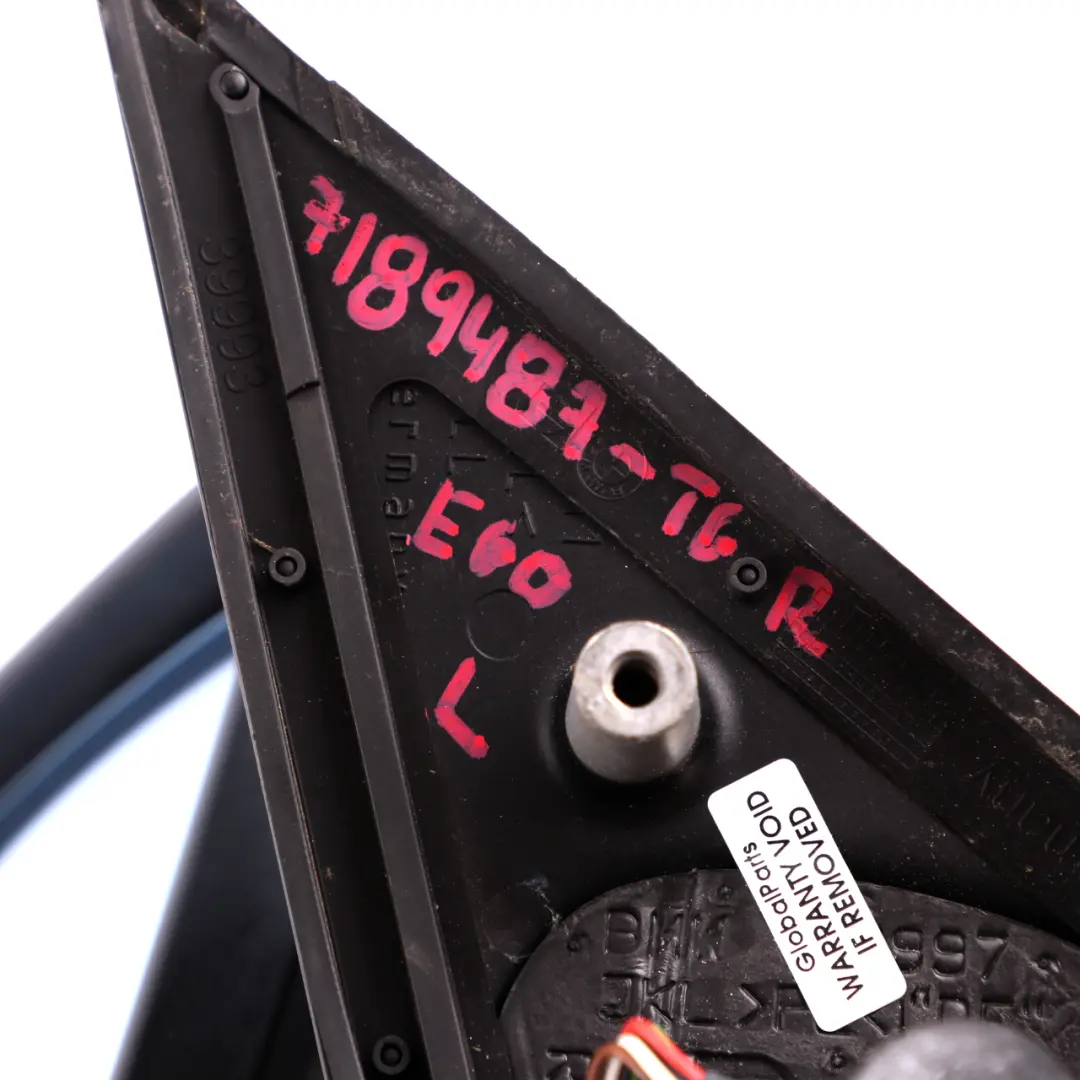 Heated Left Wing Mirror N/S Titangrau II Titanium Grey A36 to BMW 5 Series E60 E61 with Part number 7189487 BMW 5 Series E60 E61 Heated Left Wing Mirror N/S Titangrau II Titanium Grey A36 - SKU rhd-7189487-TGR - Part number 7189487