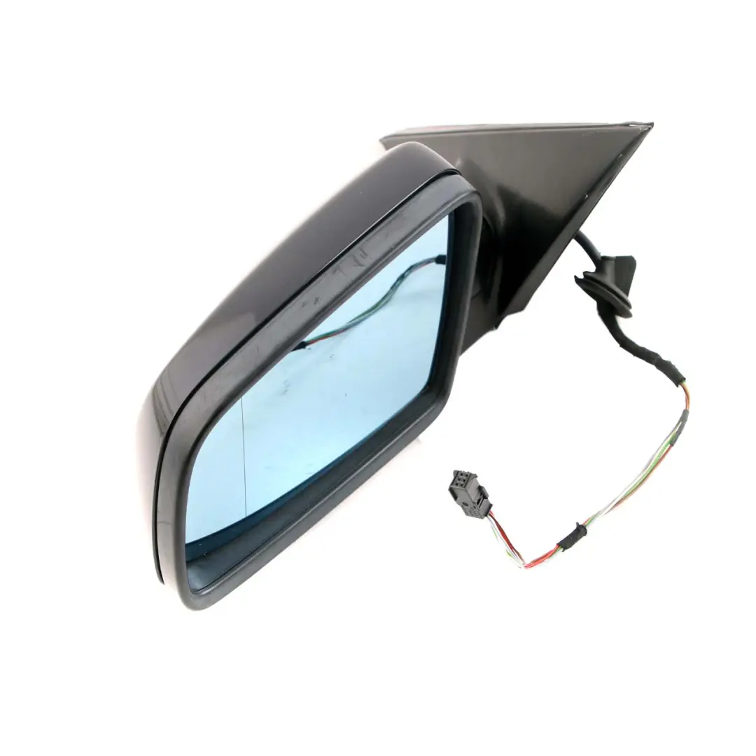 BMW 5 Series E60 E61 Heated Left Wing Mirror N/S Carbonschwarz Carbon Black 416 - SKU rhd-7189495-CAR - Part number 7189495