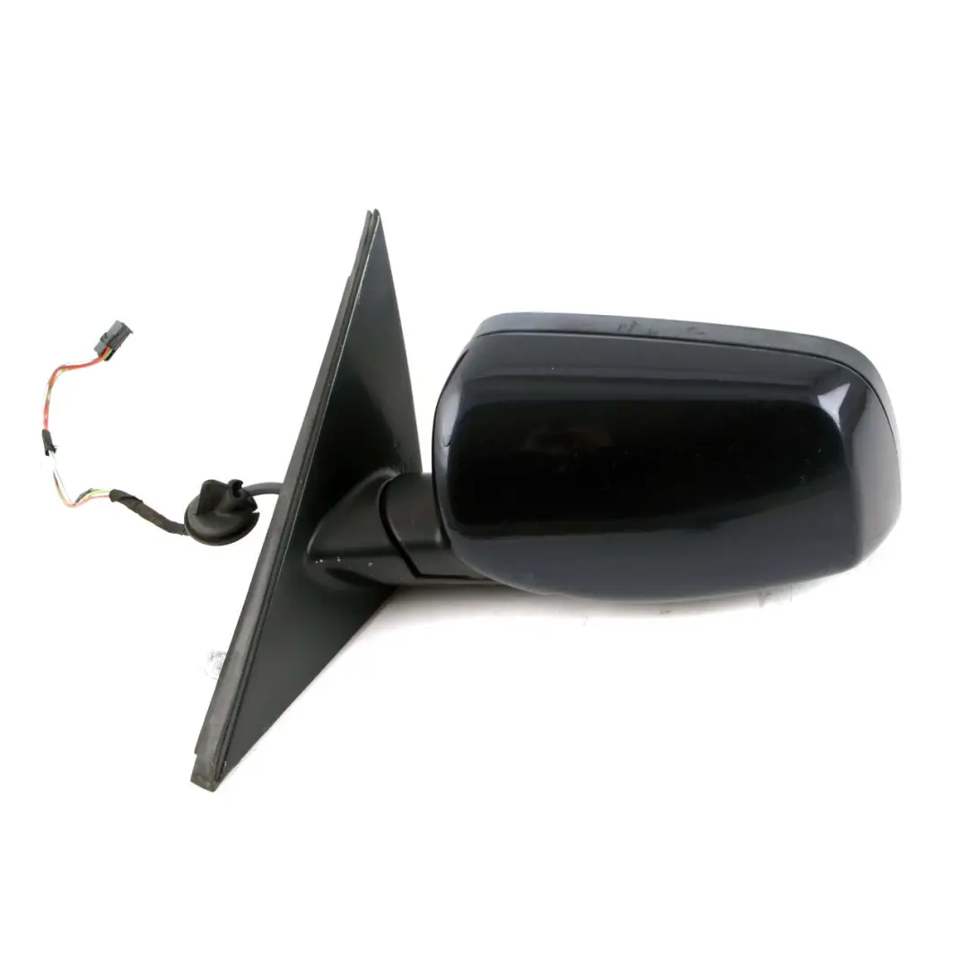BMW 5 Series E60 E61 Heated Left Wing Mirror N/S Carbonschwarz Carbon Black 416 - SKU rhd-7189495-CAR - Part number 7189495