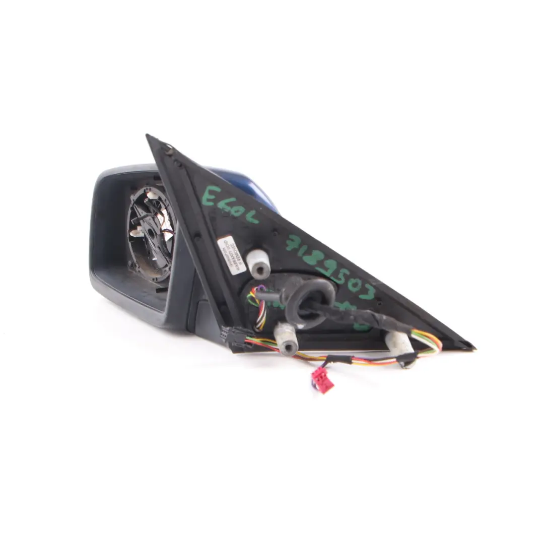 Wing Mirror Door BMW E60 E61 Auto Dip Power Fold Left N/S Mystic Blue A07 to with Part number 7189503 Wing Mirror Door BMW E60 E61 Auto Dip Power Fold Left N/S Mystic Blue A07 - SKU rhd-7189503-MYS - Part number 7189503