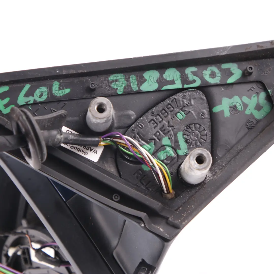 Wing Mirror Door BMW E60 E61 Auto Dip Power Fold Left N/S Mystic Blue A07 to with Part number 7189503 Wing Mirror Door BMW E60 E61 Auto Dip Power Fold Left N/S Mystic Blue A07 - SKU rhd-7189503-MYS - Part number 7189503