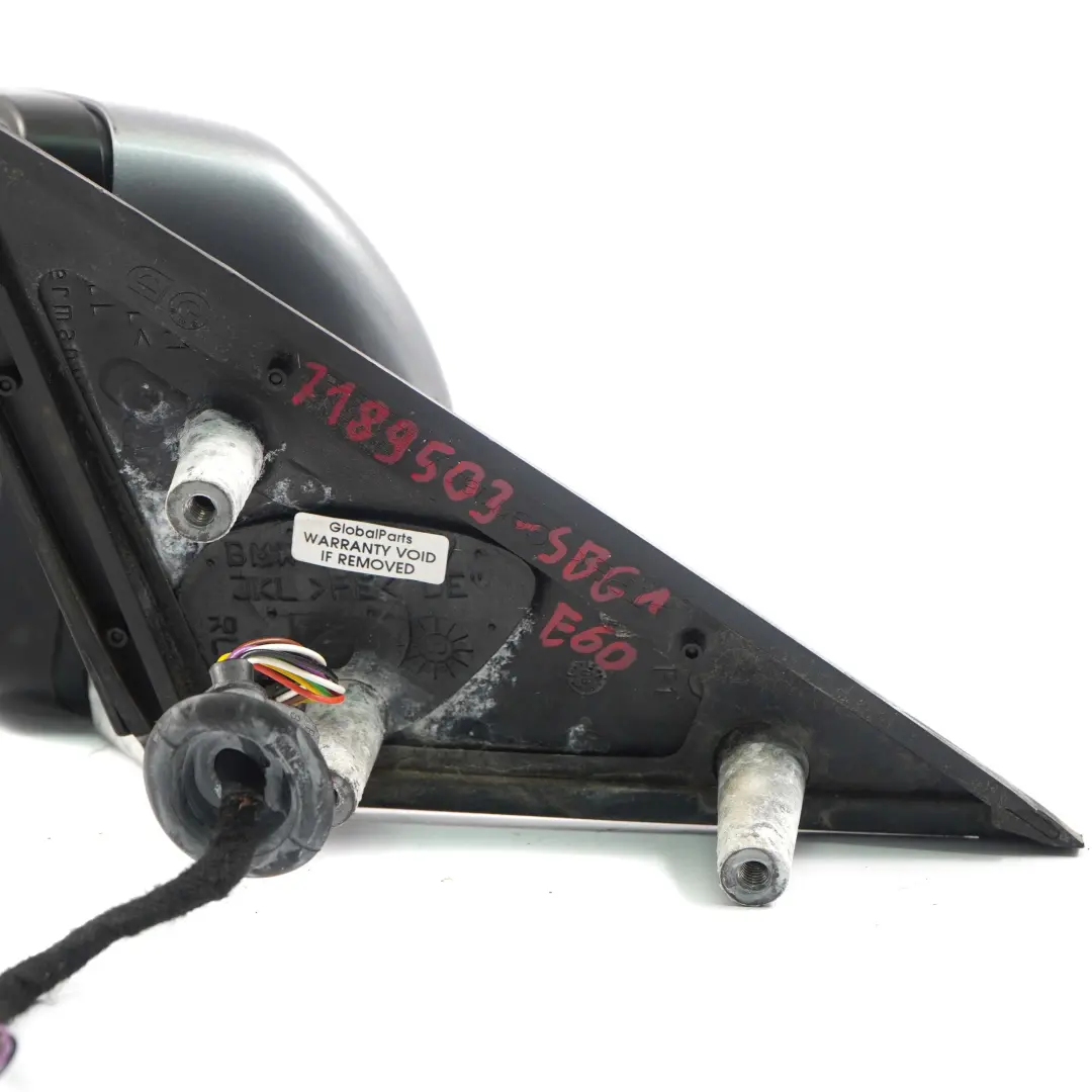 Door Wing Mirror BMW E60 E61 Auto Dip Power Fold Left N/S Silbergrau Silver Grey to with Part number 7189503 Door Wing Mirror BMW E60 E61 Auto Dip Power Fold Left N/S Silbergrau Silver Grey - SKU rhd-7189503-SBG1 - Part number 7189503