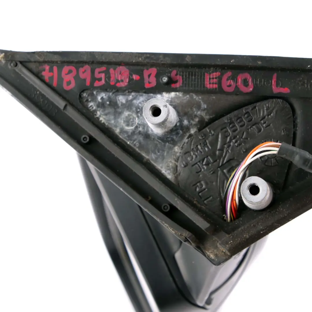 BMW E60 E61 Auto Dip Power Fold Memory Left Wing Mirror N/S Black Sapphire 475 - SKU rhd-7189519-BS - Part number 7189612