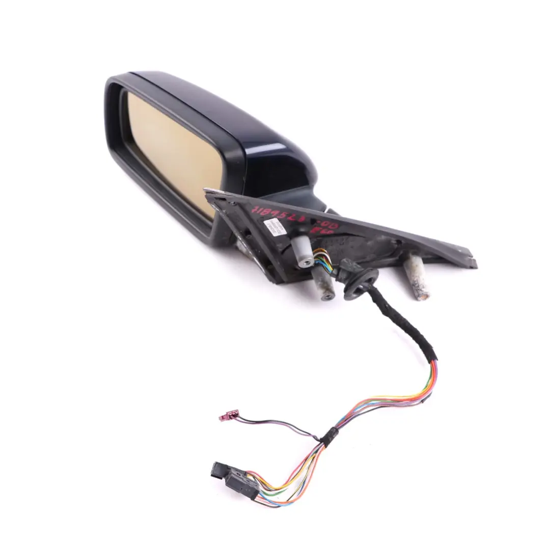 BMW 5 Series E60 E61 Auto Dip Left Wing Mirror N/S Obsidian Black Metallic 197 - SKU rhd-7189523-OB - Part number 7189523