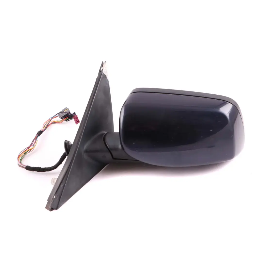 BMW 5 Series E60 E61 Auto Dip Left Wing Mirror N/S Obsidian Black Metallic 197 - SKU rhd-7189523-OB - Part number 7189523