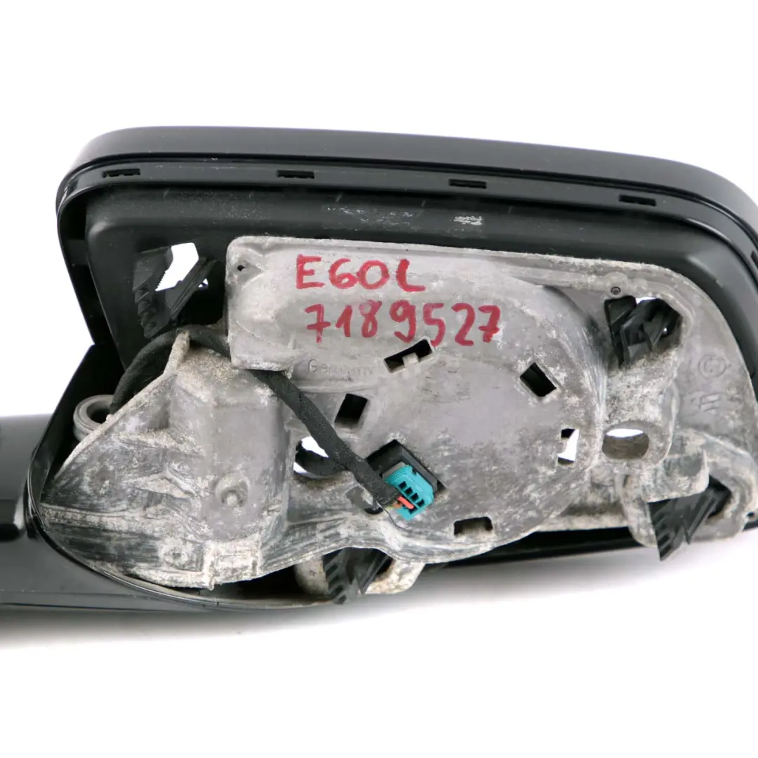 BMW 5 E60 E61 M Sport Heated Left Base Wing Mirror N/S High Gloss Glanzschwarz - SKU rhd-7189527 - Part number 7189527