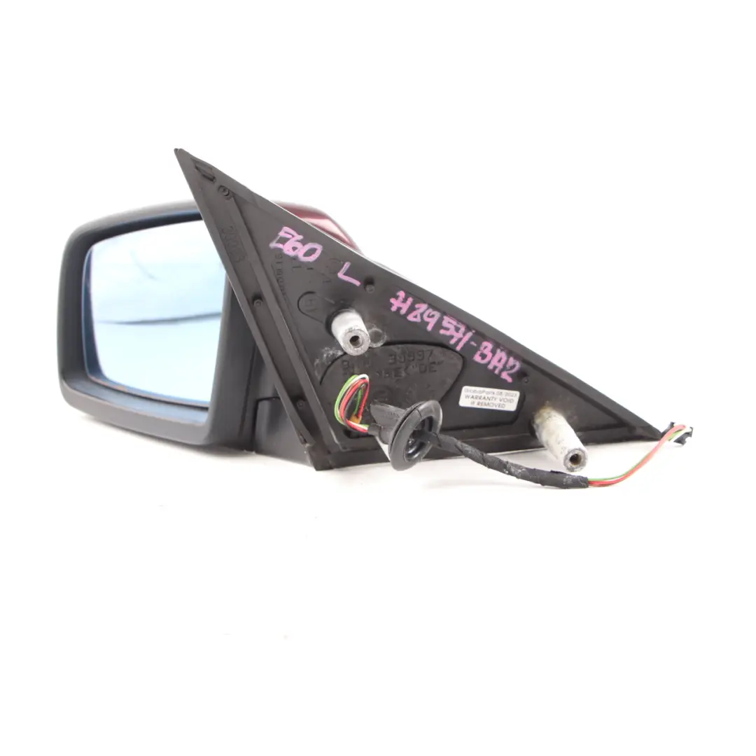 Wing Mirror BMW E60 E61 LCI Heated Left Door N/S Barbera Red A39 to with Part number 7189571 Wing Mirror BMW E60 E61 LCI Heated Left Door N/S Barbera Red A39 - SKU rhd-7189571-BAR - Part number 7189571