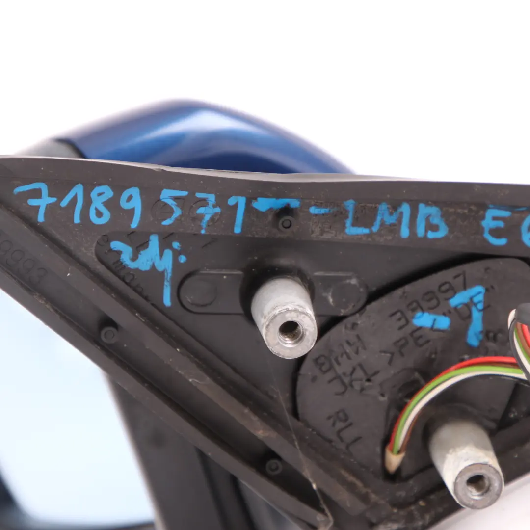 Wing Mirror BMW E60 E61 LCI Heated Left Door N/S Le Mans Blau Blue Metallic 381 to with Part number 7189571 Wing Mirror BMW E60 E61 LCI Heated Left Door N/S Le Mans Blau Blue Metallic 381 - SKU rhd-7189571-LMB1 - Part number 7189571