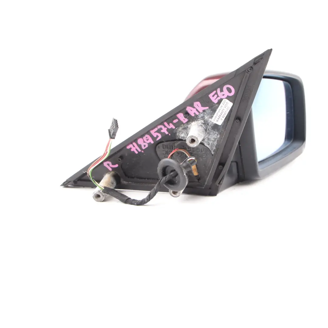 Heated Right Wing Mirror O/S Barberarot Barbera Red to BMW 5 Series E60 E61 LCI with Part number 7189572 BMW 5 Series E60 E61 LCI Heated Right Wing Mirror O/S Barberarot Barbera Red - SKU rhd-7189572-BAR - Part number 7189572