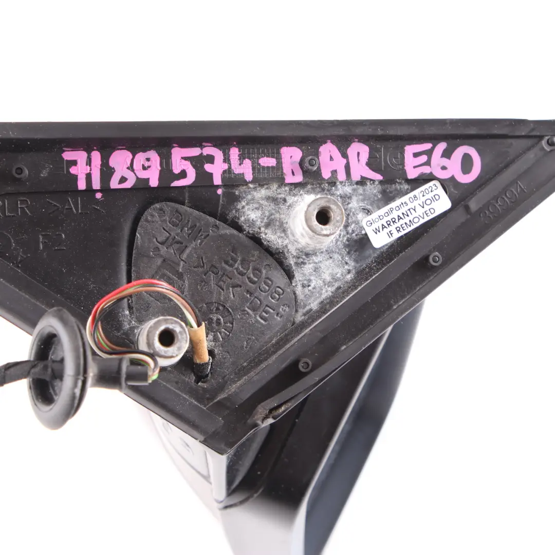 BMW 5 Series E60 E61 LCI Heated Right Wing Mirror O/S Barberarot Barbera Red - SKU rhd-7189572-BAR - Part number 7189572