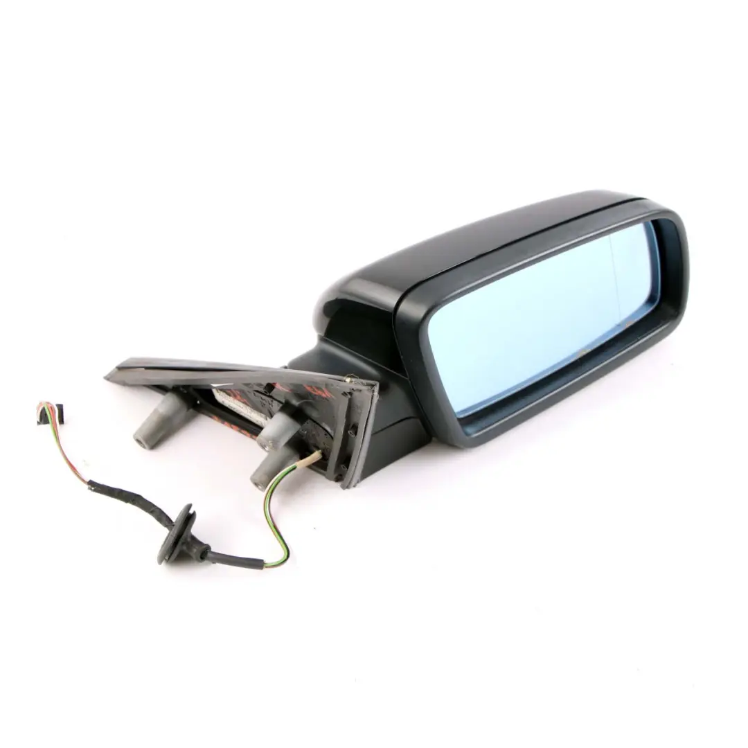 BMW 5 Series E60 E61 LCI Heated Right Wing Mirror O/S Black Sapphire Metallic - SKU rhd-7189572-BS - Part number 7189572