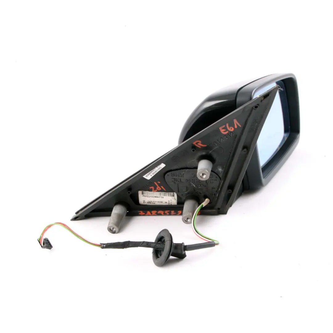 Heated Right Wing Mirror O/S Black Sapphire Metallic to BMW 5 Series E60 E61 LCI with Part number 7189572 BMW 5 Series E60 E61 LCI Heated Right Wing Mirror O/S Black Sapphire Metallic - SKU rhd-7189572-BS - Part number 7189572