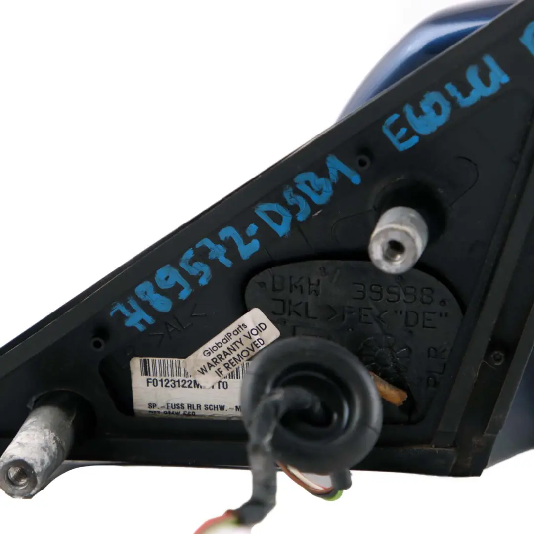 Heated Right Wing Mirror O/S Tiefseeblau Blue A76 to BMW 5 Series 1 E60 E61 LCI with Part number 7189572 BMW 5 Series 1 E60 E61 LCI Heated Right Wing Mirror O/S Tiefseeblau Blue A76 - SKU rhd-7189572-DSB1 - Part number 7189572