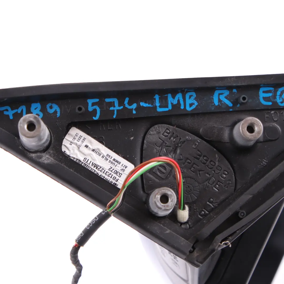 Wing Mirror BMW E60 E61 LCI Heated Right Door O/S Le Mans Blau Blue Metallic 381 to with Part number 7189572 Wing Mirror BMW E60 E61 LCI Heated Right Door O/S Le Mans Blau Blue Metallic 381 - SKU rhd-7189572-LMB1 - Part number 7189572