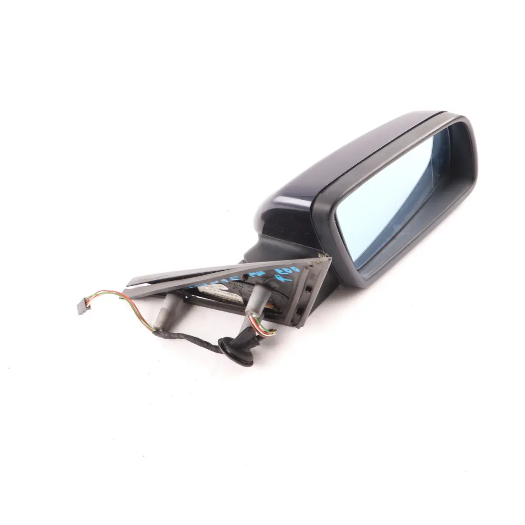 Wing Mirror BMW E60 E61 LCI Heated Right O/S Outside Monaco Blue Metallic - A35 to with Part number 7189572 Wing Mirror BMW E60 E61 LCI Heated Right O/S Outside Monaco Blue Metallic - A35 - SKU rhd-7189572-MB - Part number 7189572