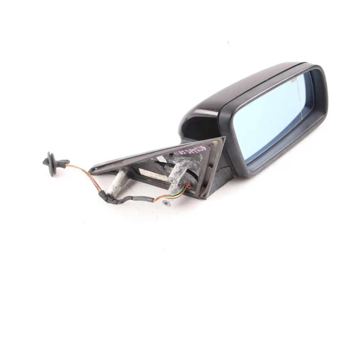  Wing Mirror BMW E60 E61 LCI Heated Right Door O/S Ruby Black Metallic S23 / X03 - SKU rhd-7189572-RUB - Part number 7189572
