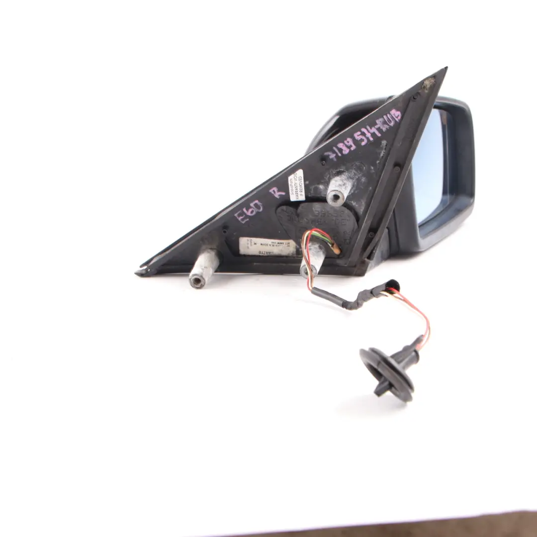  Wing Mirror BMW E60 E61 LCI Heated Right Door O/S Ruby Black Metallic S23 / X03 - SKU rhd-7189572-RUB - Part number 7189572
