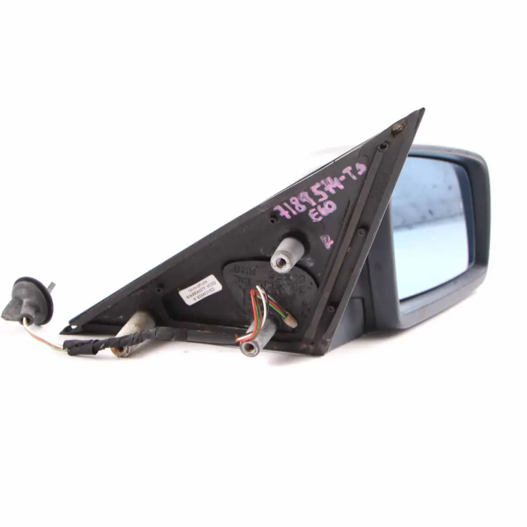 BMW 5 Series E60 E61 LCI Heated Right Wing Mirror O/S Titansilber Silver 354 - SKU rhd-7189572-TS - Part number 7189572