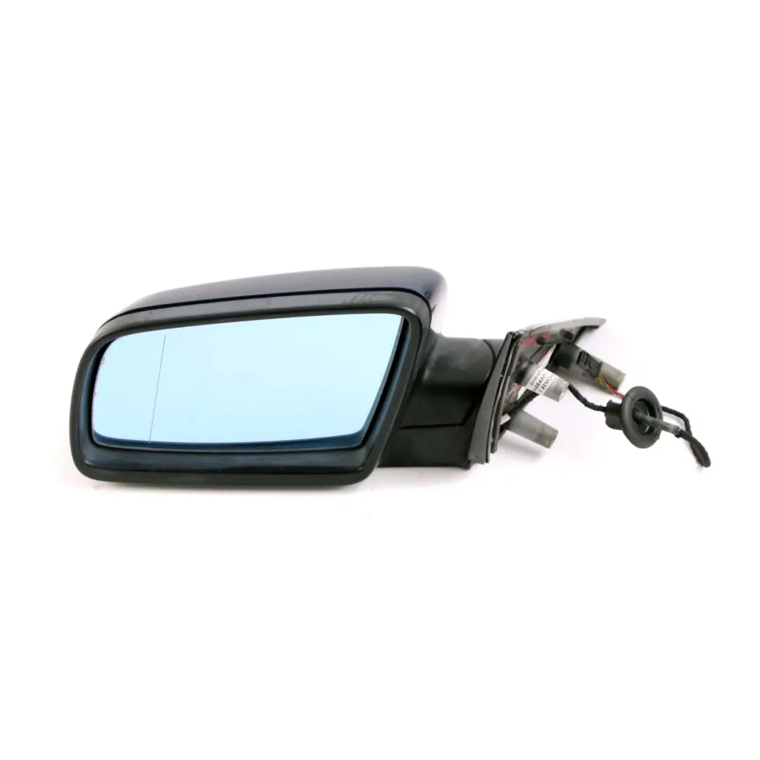 BMW 5 Series E60 E61 LCI Heated Left Wing Mirror N/S Tiefseeblau Deep Sea Blue - SKU rhd-7189573-DSB - Part number 7189573