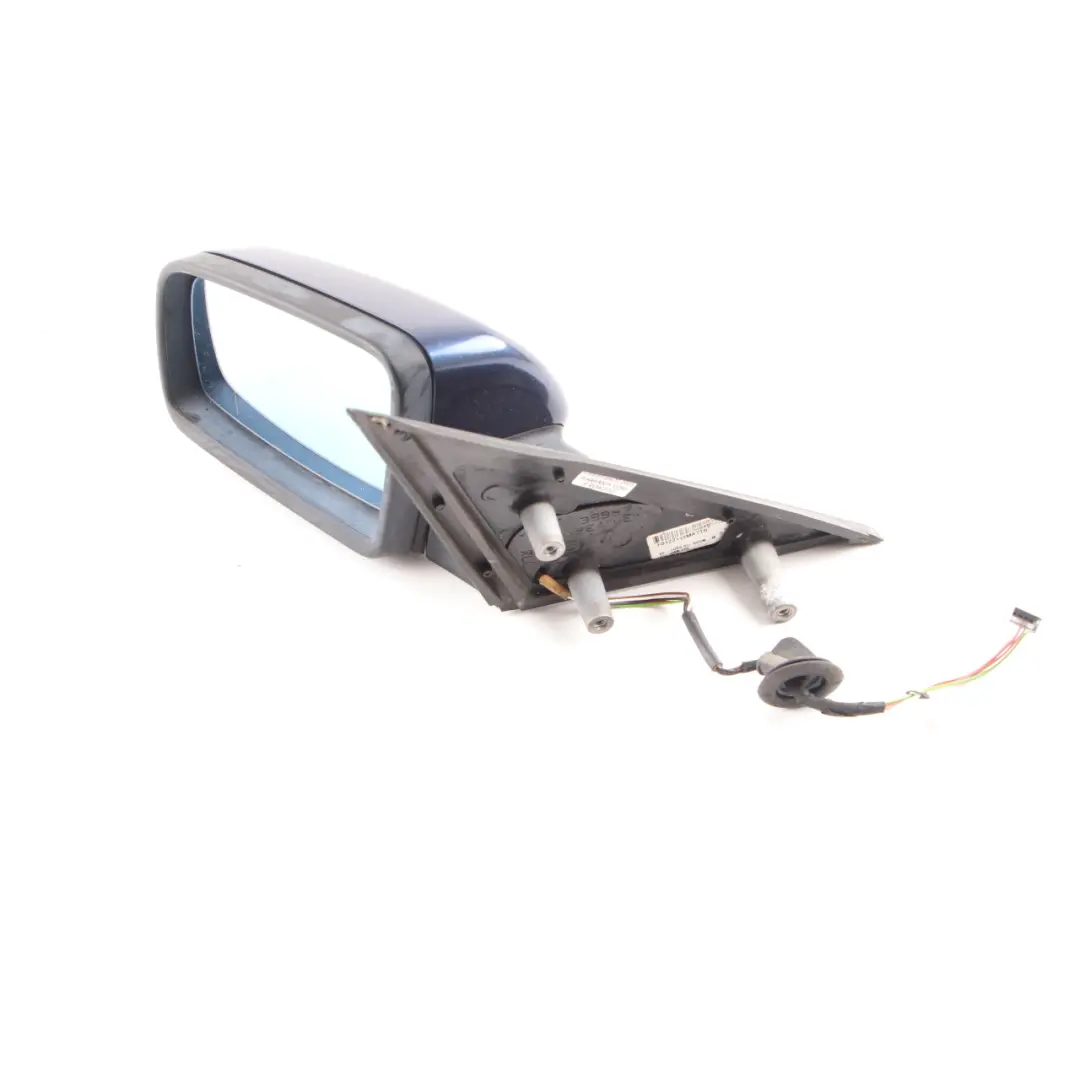 BMW E60 E61 LCI Heated Left Wing Mirror N/S Tiefseeblau Blue A76 - SKU rhd-7189573-DSB1 - Part number 7189573