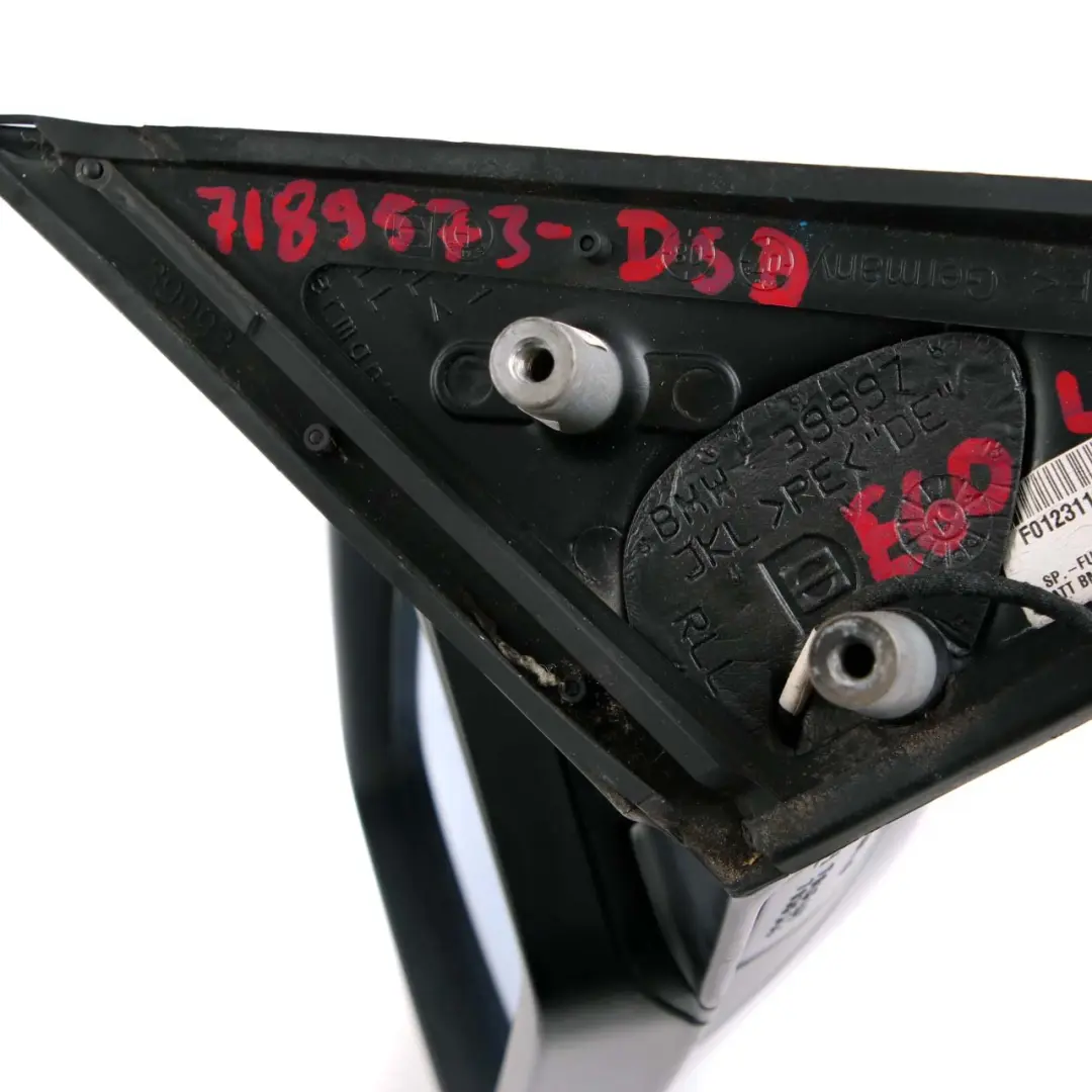 BMW 5 Series E60 E61 LCI Heated Left Wing Mirror N/S Tiefseeblau Deep Sea Blue - SKU rhd-7189573-DSB - Part number 7189573