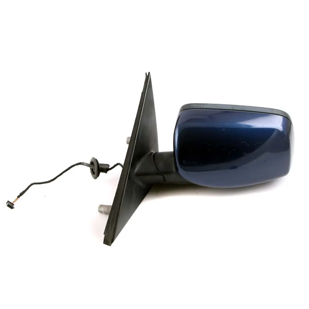 Heated Left Wing Mirror N/S Tiefseeblau Deep Sea Blue to BMW 5 Series E60 E61 LCI with Part number 7189573 BMW 5 Series E60 E61 LCI Heated Left Wing Mirror N/S Tiefseeblau Deep Sea Blue - SKU rhd-7189573-DSB - Part number 7189573