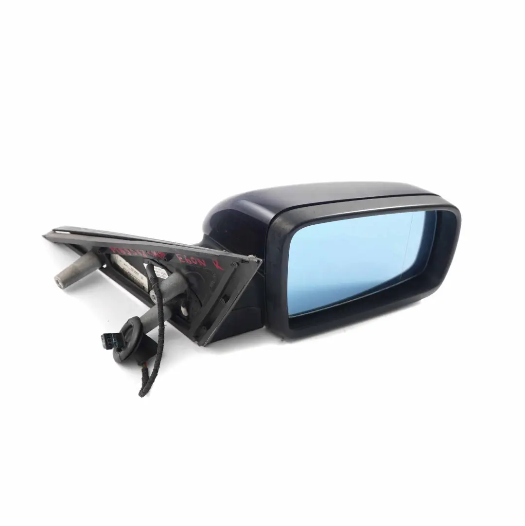  Wing Mirror BMW E60 E61 LCI Heated Right Memory O/S Monacoblau Monaco Blue A35 - SKU rhd-7189582-MB - Part number 7189582