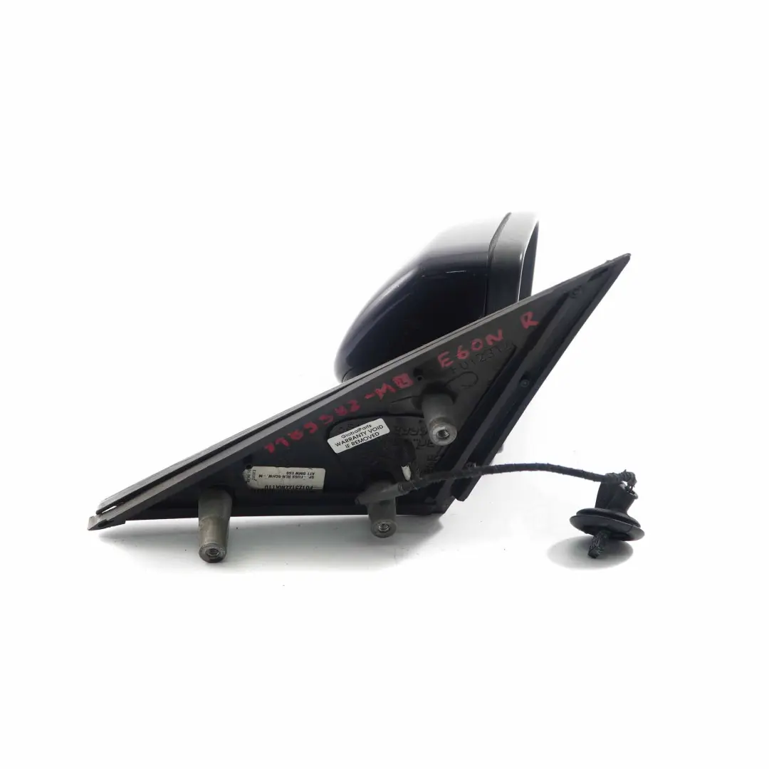  Wing Mirror BMW E60 E61 LCI Heated Right Memory O/S Monacoblau Monaco Blue A35 - SKU rhd-7189582-MB - Part number 7189582