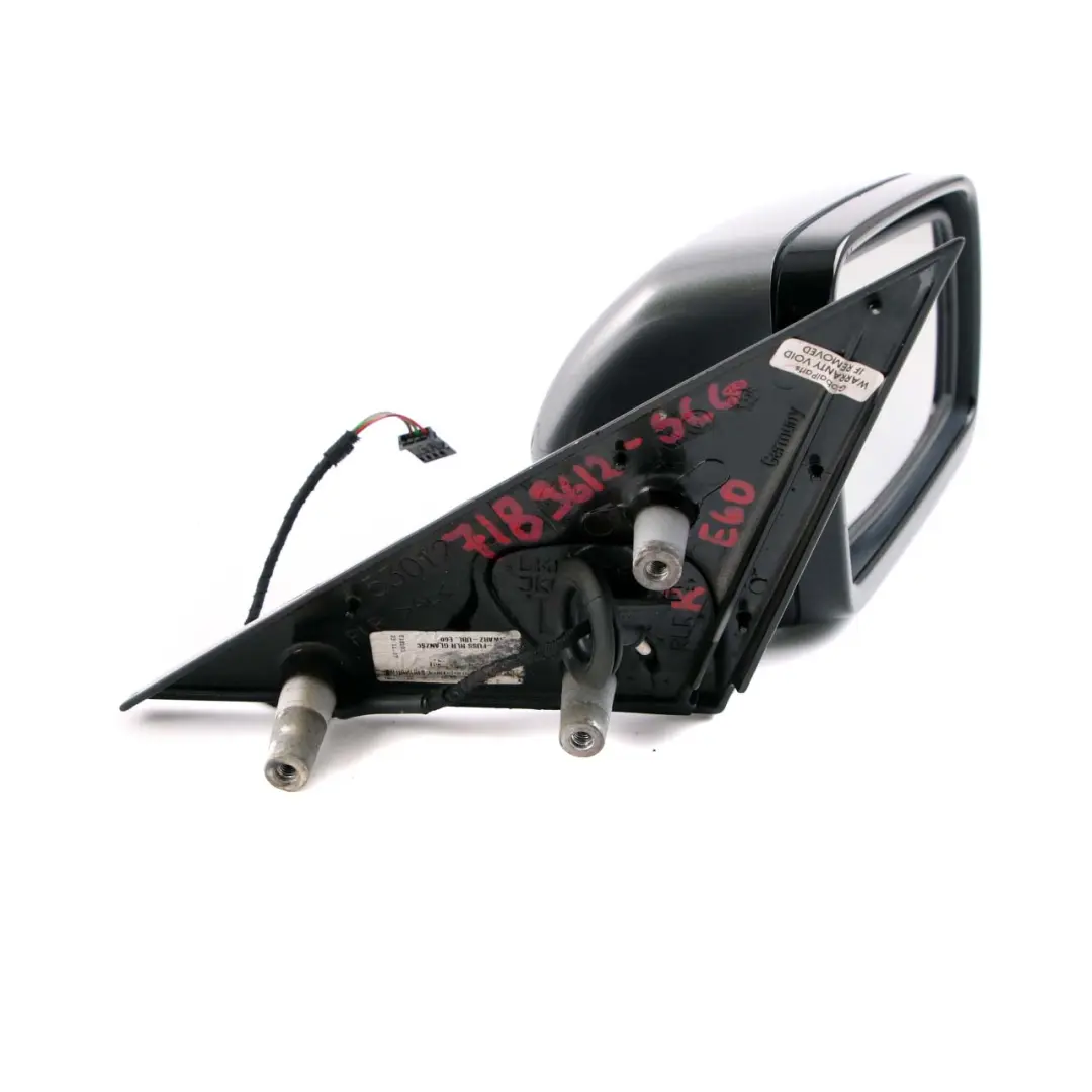 BMW E60 E61 Auto Dip Power Fold Right Wing Mirror O/S Spacegrau Space Grey A52 - SKU rhd-7189612-SCG - Part number 7189612