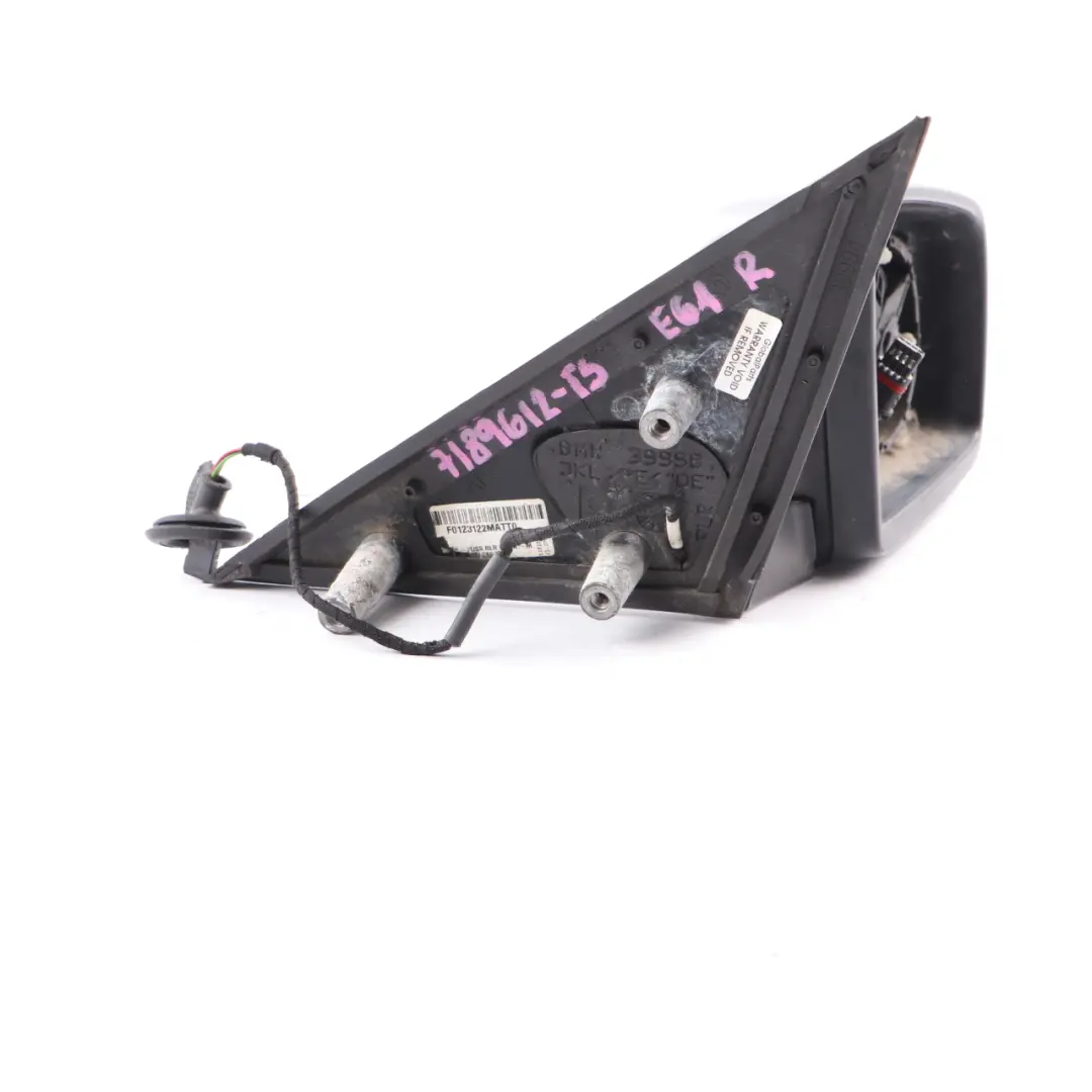 BMW E60 E61 Auto Dip Power Fold Right Wing Mirror O/S Titansilber Silver 354 - SKU rhd-7189612-TS - Part number 7189612