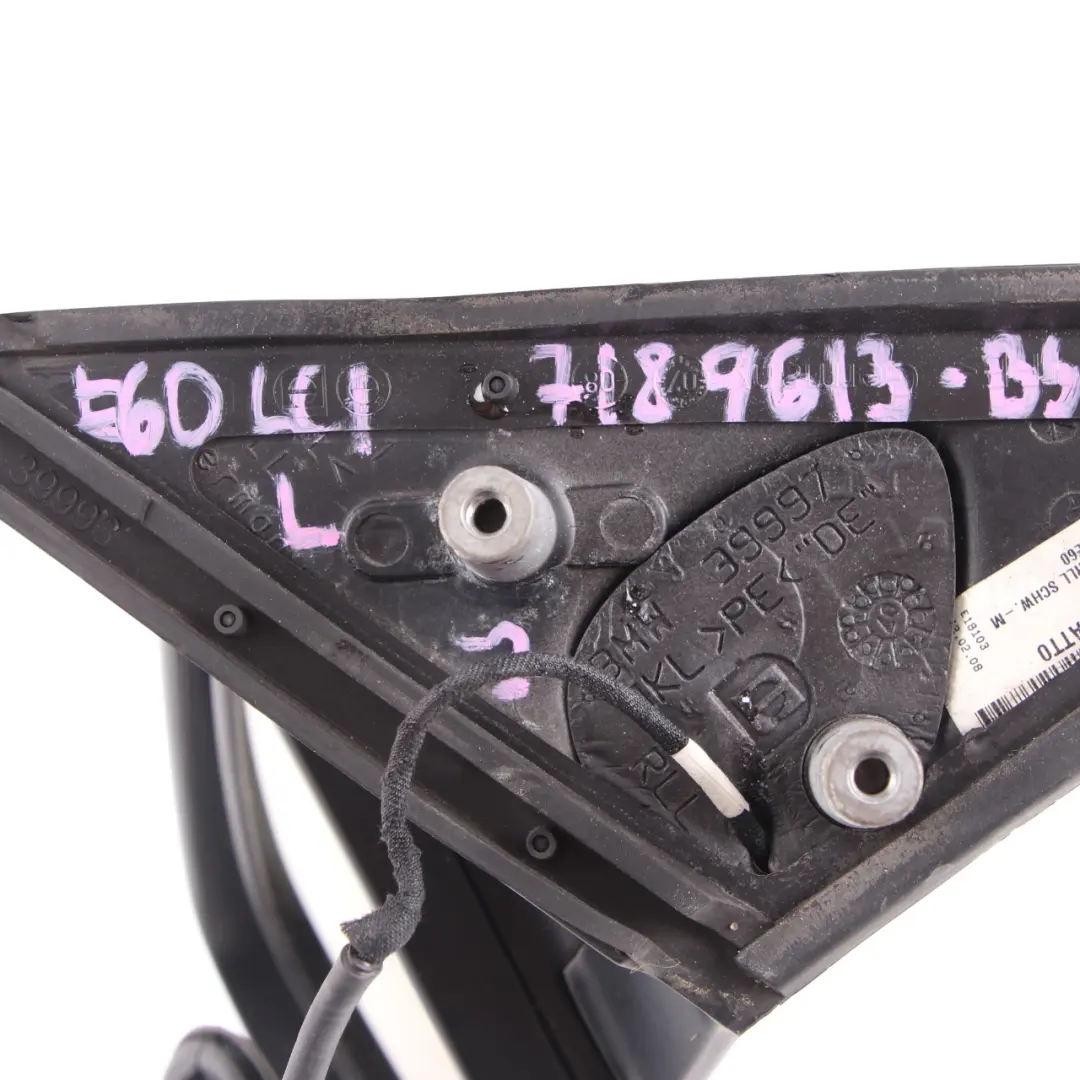 Wing Mirror BMW E60 E61 Auto Dip Heated Left N/S Black Sapphire Metallic - 475 to with Part number 7189613 Wing Mirror BMW E60 E61 Auto Dip Heated Left N/S Black Sapphire Metallic - 475 - SKU rhd-7189613-BS - Part number 7189613