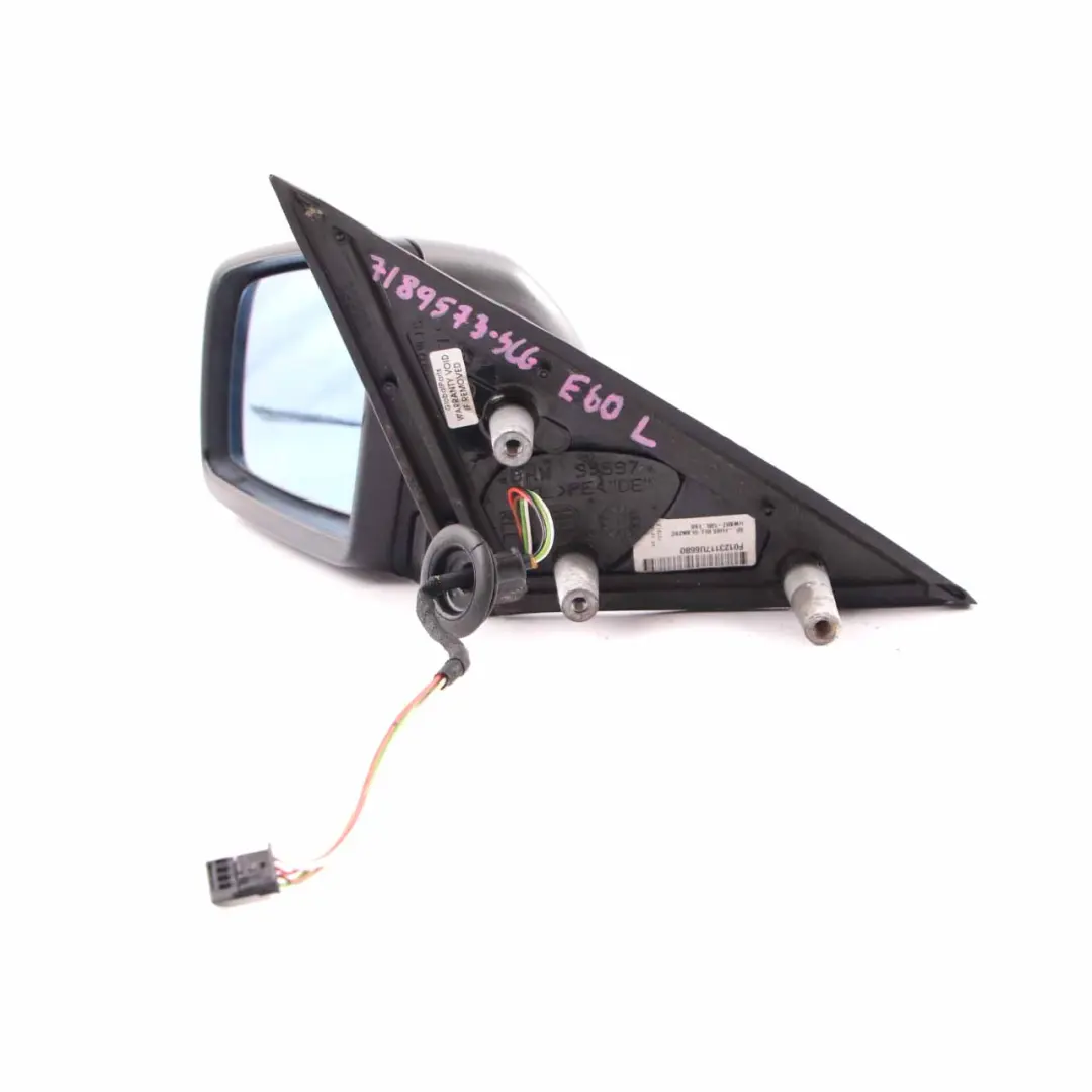 Wing Mirror BMW E60 E61 LCI M Sport Left N/S High Gloss Spacegrau Grey A52 to with Part number 7189635 Wing Mirror BMW E60 E61 LCI M Sport Left N/S High Gloss Spacegrau Grey A52 - SKU rhd-7189635-SCG1 - Part number 7189635