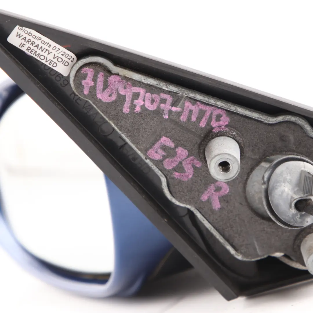 Left Heated Wing Mirror N/S Montegoblau Montego Blue A51 to BMW Z4 E85 E86 with Part number 7189707 BMW Z4 E85 E86 Left Heated Wing Mirror N/S Montegoblau Montego Blue A51 - SKU rhd-7189707-MTB - Part number 7189707