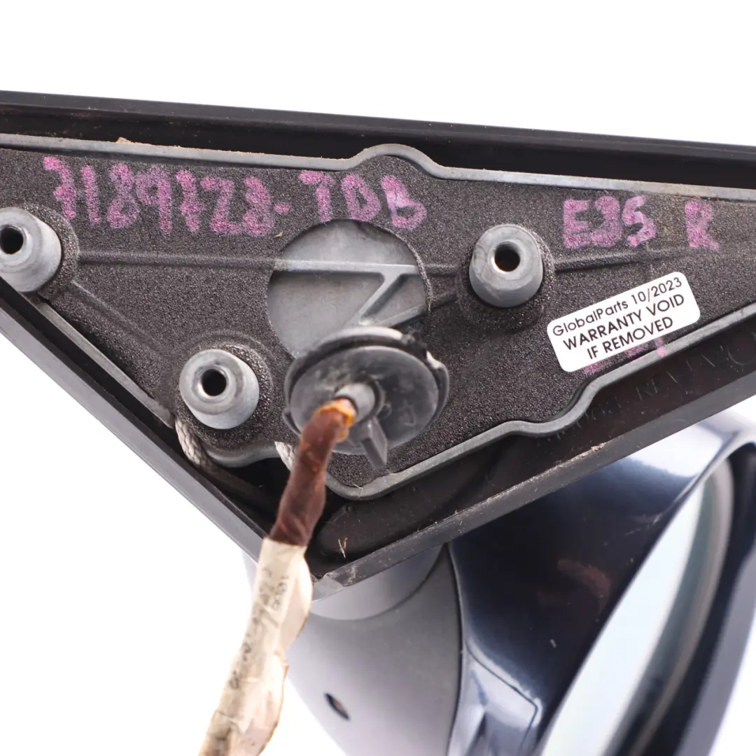 Wing Mirror Heated Auto Dip Door Right O/S Toledoblau Metallic - 482 to BMW Z4 E85 with Part number 7189728 BMW Z4 E85 Wing Mirror Heated Auto Dip Door Right O/S Toledoblau Metallic - 482 - SKU rhd-7189728-TDB - Part number 7189728