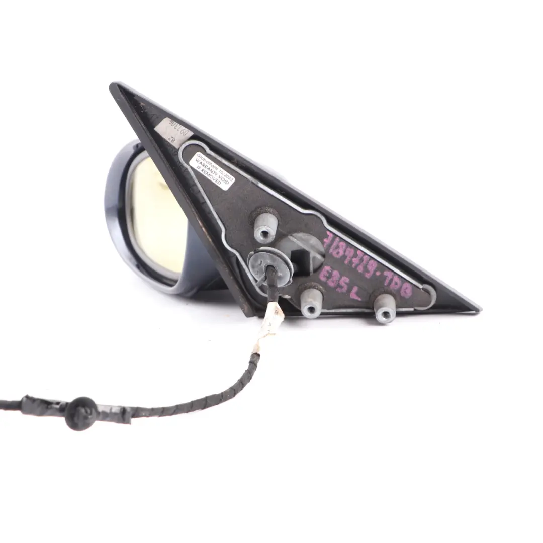 Wing Mirror Heated Auto Dip Door Left N/S Toledoblau Metallic - 482 to BMW Z4 E85 with Part number 7189729 BMW Z4 E85 Wing Mirror Heated Auto Dip Door Left N/S Toledoblau Metallic - 482 - SKU rhd-7189729-TDB - Part number 7189729