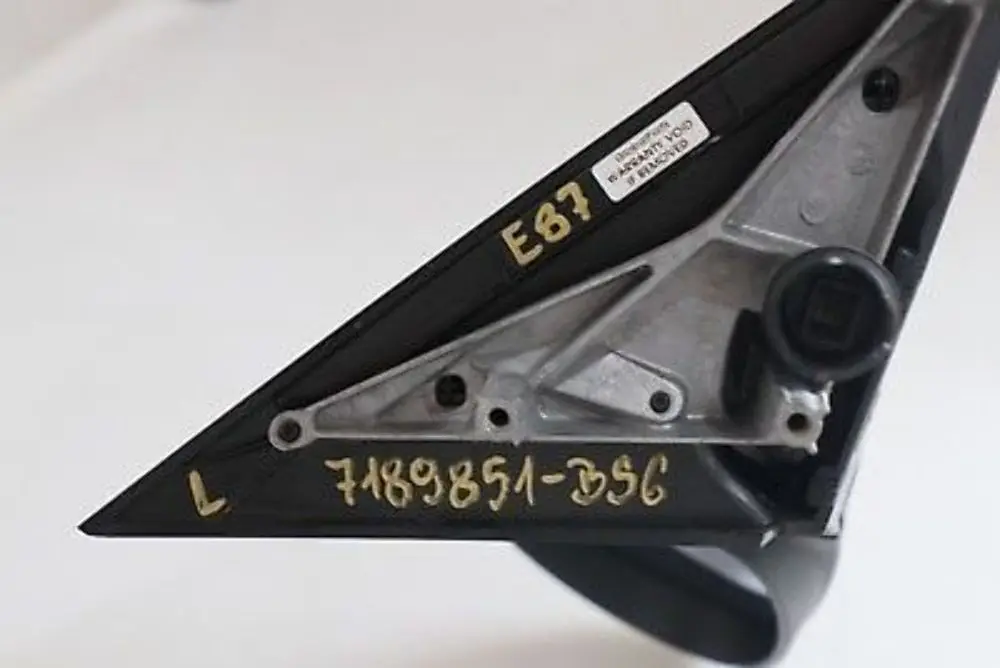 BMW 1 Series 6 E87 Heated Left Wing Mirror 5 Pins N/S Black Sapphire Metallic - SKU rhd-7189851-BS6 - Part number 7189851