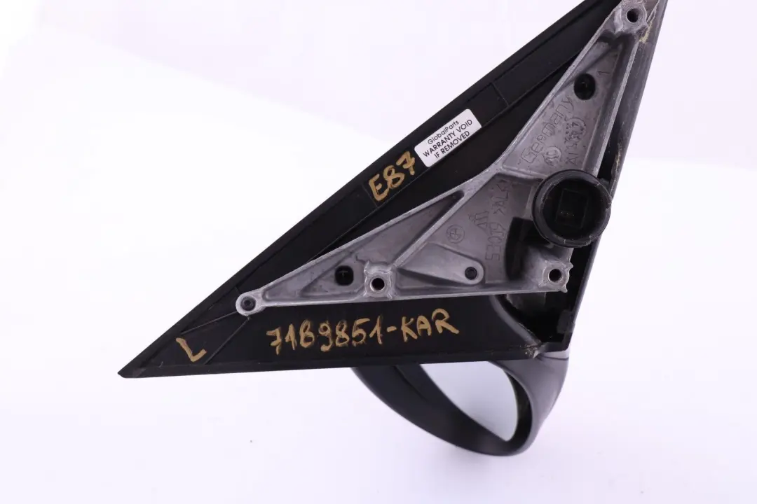 BMW 1 Series E87 Heated Left Wing Mirror N/S 5 Pins Karmesinrot Crimson Red A61 - SKU rhd-7189851-KAR - Part number 7189851