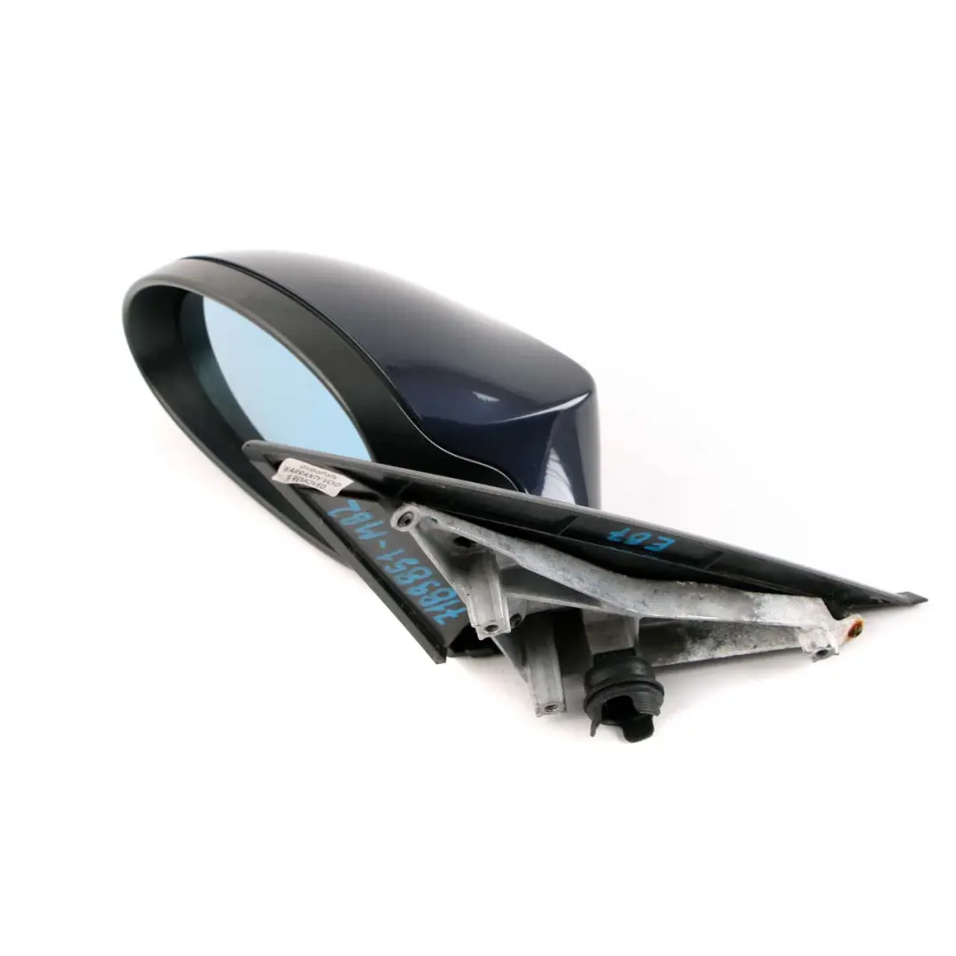 BMW 1 Series 2 E87 Left Wing Mirror N/S Outside Monacoblau Blue Metallic A35 - SKU rhd-7189851-MB2 - Part number 7189851