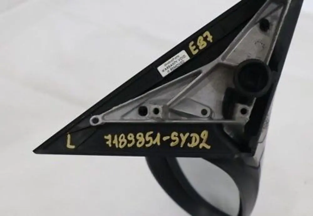 Left Wing Mirror N/S 3 Pins Sydneyblau Sydney Blau Blue A19 to BMW 1 Series E87 with Part number 7189851 BMW 1 Series E87 Left Wing Mirror N/S 3 Pins Sydneyblau Sydney Blau Blue A19 - SKU rhd-7189851-SYD2 - Part number 7189851