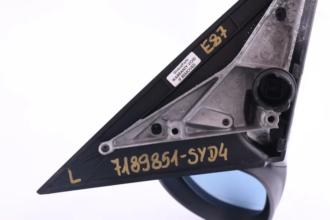 Heated Left Wing Mirror N/S Sydneyblau Sydney Blau Blue A19 to BMW 1 Series 4 E87 with Part number 7189851 BMW 1 Series 4 E87 Heated Left Wing Mirror N/S Sydneyblau Sydney Blau Blue A19 - SKU rhd-7189851-SYD4 - Part number 7189851