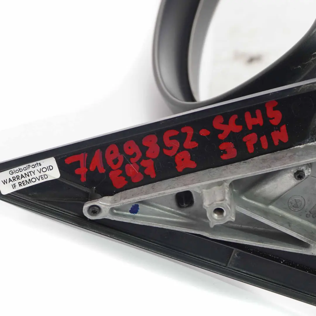 Wing Mirror Door BMW E87 Driver Side Right 3 PIN O/S Schwarz 2 Black 668 to with Part number 7189852 Wing Mirror Door BMW E87 Driver Side Right 3 PIN O/S Schwarz 2 Black 668 - SKU rhd-7189852-SCH5 - Part number 7189852